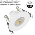 MR11 Led Spot Armatuur Wit, IP65 waterbestendig, Gatmaat 45mm, Alleen geschikt voor 35MM Spots