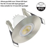 MR11 Led Spot Armatuur Staal, IP65 waterbestendig, Gatmaat 45mm, Alleen geschikt voor 35MM Spots