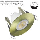 MR11 Led Spot Armatuur Antiek Brons / Messing, IP65 waterbestendig, Gatmaat 45mm, Alleen geschikt voor 35MM Spots