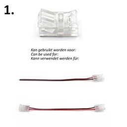 A-Serie Led Strip Connector 8MM Led Strips (Zonder solderen) | Geschikt voor IP20 en IP65 LED Strips