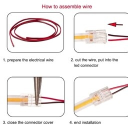 A-Serie Led Strip Connector 8MM COB Led Strips (Zonder solderen) | Geschikt voor IP20 en IP65 LED Strips, foto 4 van 5