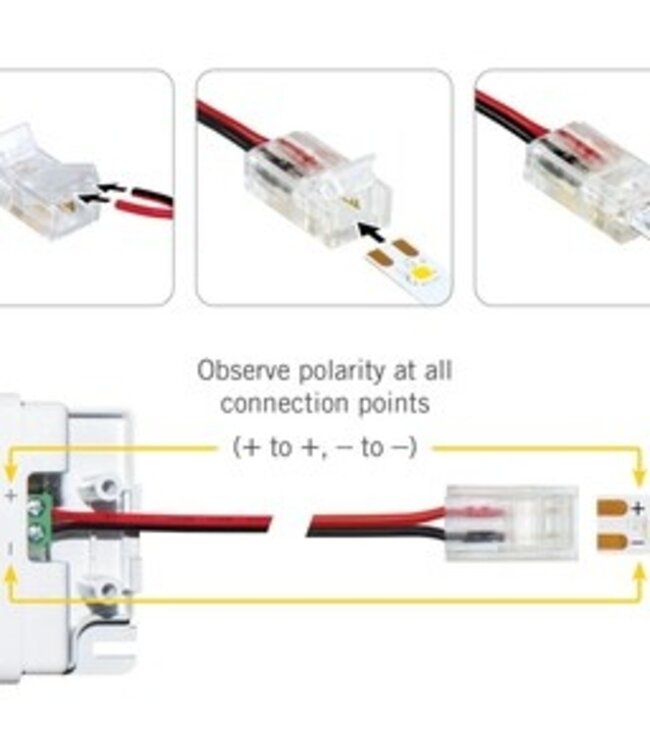 A-Serie Led Strip Connector 10MM Led Strips (Zonder solderen) | Geschikt voor IP20 en IP65 LED Strips