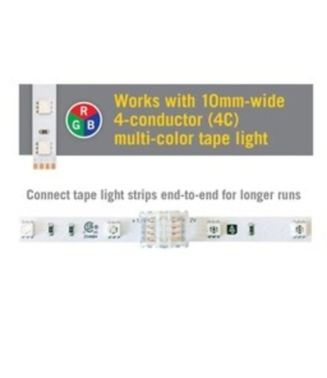 A-Serie Led Strip Connector RGB Led Strips 10MM  (Zonder solderen) | Geschikt voor IP20 en IP65 LED Strips