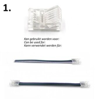 A-Serie Led Strip Connector RGBW Led Strips 10MM  (Zonder solderen) | Geschikt voor IP20 en IP65 LED Strips
