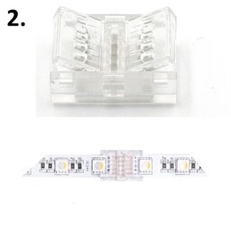 A-Serie Led Strip Connector RGBW Led Strips 10MM (Zonder solderen) | Geschikt voor IP20 en IP65 LED Strips, foto 6 van 6