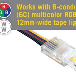 A-Serie Led Strip Connector RGBCCT Led Strips 12MM (Zonder solderen) | Geschikt voor IP20 en IP65 LED Strips, foto 5 van 6