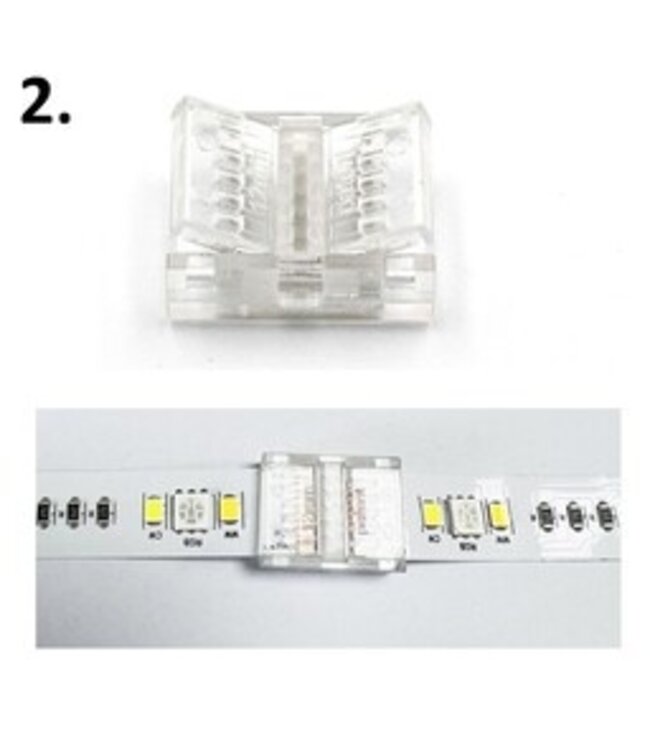 A-Serie Led Strip Connector RGBCCT Led Strips 12MM  (Zonder solderen) | Geschikt voor IP20 en IP65 LED Strips