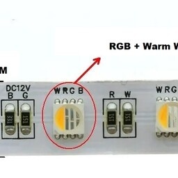 Led Strip ROL 5 Meter 5050SMD, 16w/m, 60 led/m, RGB+WW (3000K) 4IN1 LED , 12v, IP20, 10mm, 2 Jaar garantie, foto 2 van 2