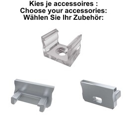 Accessoires t.b.v. Standaard Led Strip Profiel Norman | Grijs, foto 2 van 4