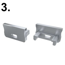 Accessoires t.b.v. Standaard Led Strip Profiel Norman | Grijs, foto 4 van 4