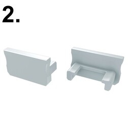 Accessoires t.b.v. Standaard Led Strip Profiel Norman | Wit, foto 3 van 4