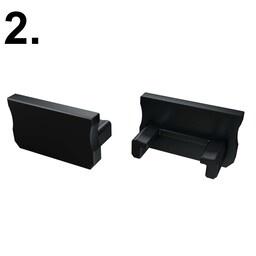 Accessoires t.b.v. Standaard Led Strip Profiel Norman | Zwart, foto 3 van 4