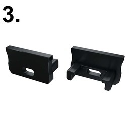 Accessoires t.b.v. Standaard Led Strip Profiel Norman | Zwart, foto 4 van 4