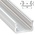Standaard Aluminium Led Strip Profiel  Norman | WIT |  16x9,3mm | Tot 2 Meter leverbaar