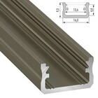 Standaard Aluminium Led Strip Profiel  Norman | ZWART |  16x9,3mm | Tot 2 Meter leverbaar