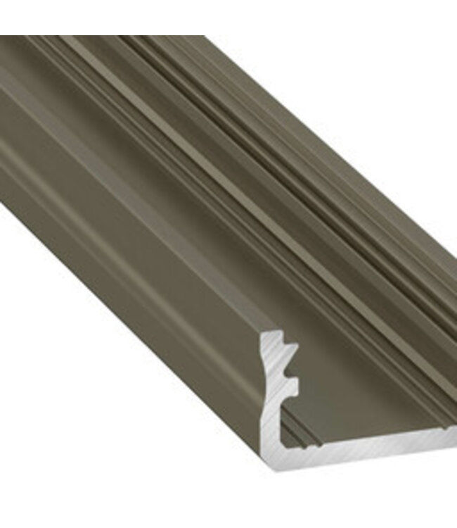 Standaard Aluminium Led Strip Profiel  Norman | ZWART |  16x9,3mm | Tot 2 Meter leverbaar