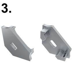 Accessoires t.b.v. Hoek Led Strip Profiel Norman | Grijs, foto 4 van 4