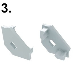 Accessoires t.b.v. Hoek Led Strip Profiel Norman | Wit, foto 4 van 4