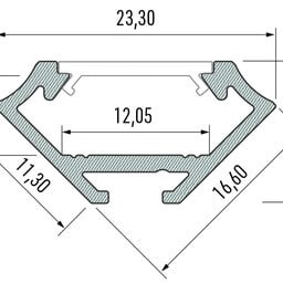 Hoek Aluminium Led Strip Profiel Norman | ALU | Tot 2 Meter leverbaar, foto 4 van 6