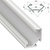 Hoek Aluminium Led Strip Profiel  Norman | WIT | Tot 2 Meter leverbaar