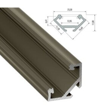 Hoek Aluminium Led Strip Profiel  Norman | ZWART | Tot 2 Meter leverbaar