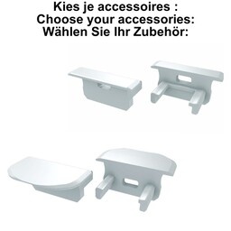 Accessoires t.b.v. Infrees Led Strip Profiel Norman | Wit, foto 2 van 3