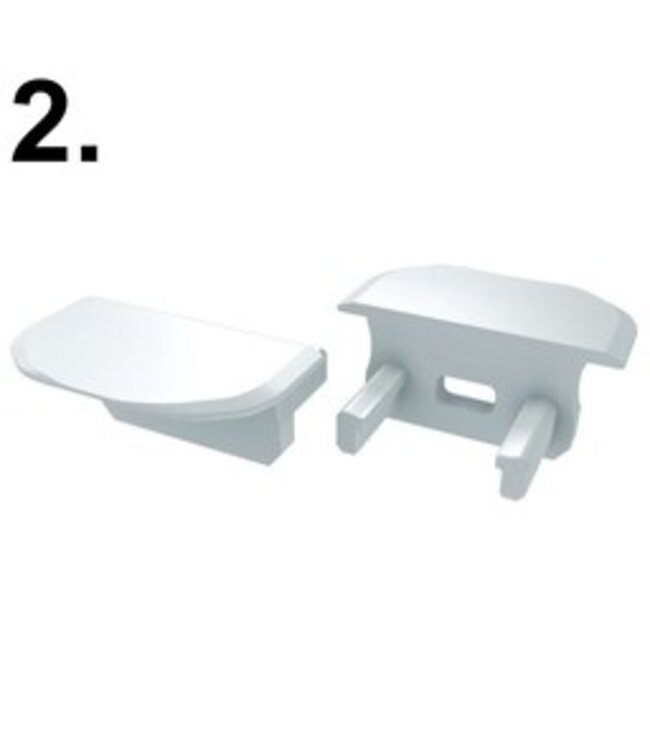 Accessoires t.b.v. Infrees Led Strip Profiel Norman | Wit