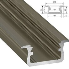 Infrees Aluminium Led Strip Profiel  Norman | ZWART |  21x9,3mm | Tot 2 Meter leverbaar