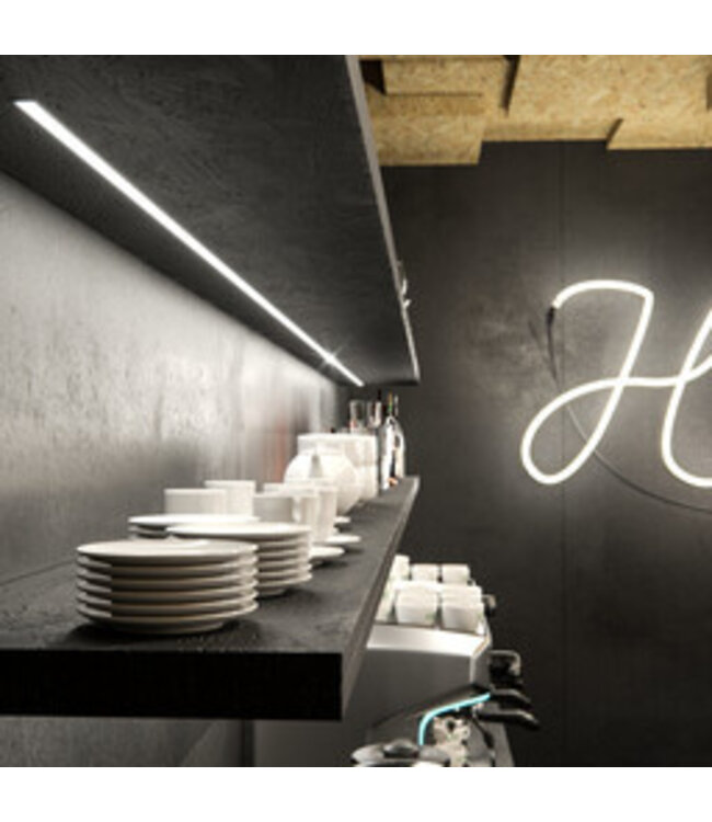 Infrees Aluminium Led Strip Profiel  Norman | ZWART |  21x9,3mm | Tot 2 Meter leverbaar