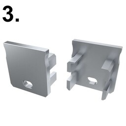 Accessoires t.b.v. Verdiept Led Strip Profiel Norman | Grijs, foto 4 van 4