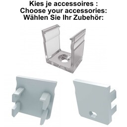 Accessoires t.b.v. Verdiept Led Strip Profiel Norman | Wit, foto 2 van 4