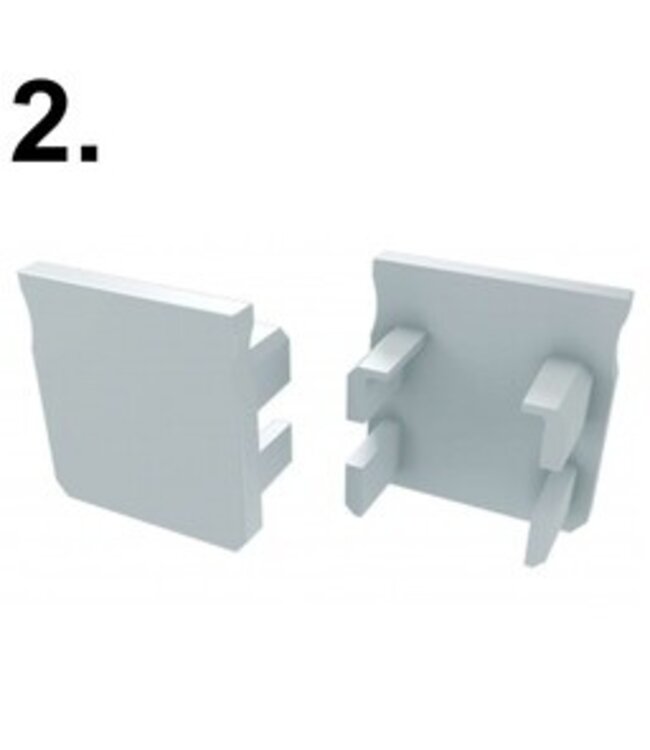 Accessoires t.b.v. Verdiept Led Strip Profiel Norman | Wit