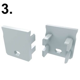 Accessoires t.b.v. Verdiept Led Strip Profiel Norman | Wit, foto 4 van 4