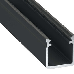 Verdiept Aluminium Led Strip Profiel Norman | Zwart | 18x17mm | Tot 2 Meter leverbaar, foto 2 van 6