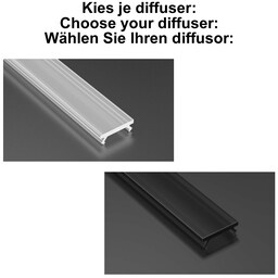 Afdekkap t.b.v. SlimLine LED Strip Profiel | Tot 2 Meter Leverbaar, foto 2 van 6