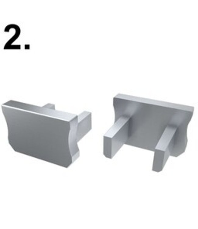 Accessoires t.b.v. SlimLine Led Strip Profiel | Grijs