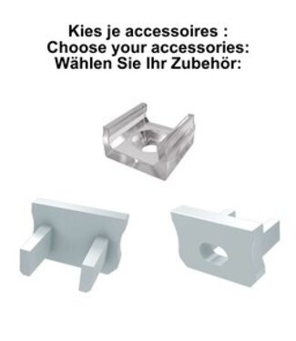 Accessoires t.b.v. SlimLine Led Strip Profiel | Wit