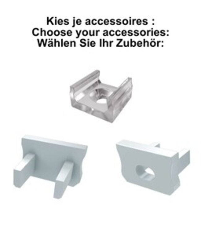 Accessoires t.b.v. SlimLine Led Strip Profiel | Wit