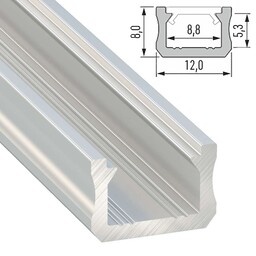 SlimLine Aluminium Led Strip Profiel | ALU | 12x8mm | Tot 2 Meter leverbaar