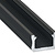 SlimLine Aluminium Led Strip Profiel | ZWART |  12x8mm | Tot 2 Meter leverbaar