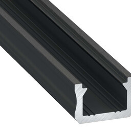 SlimLine Aluminium Led Strip Profiel | ZWART | 12x8mm | Tot 2 Meter leverbaar, foto 2 van 6