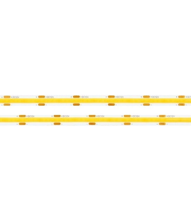 Led Strip ROL 25 Meter COB, 8w/m, 320 led/m, 680Lm/m, 3000K Warm wit, CRI90, 12v, IP33, 8mm, 2 Jaar garantie