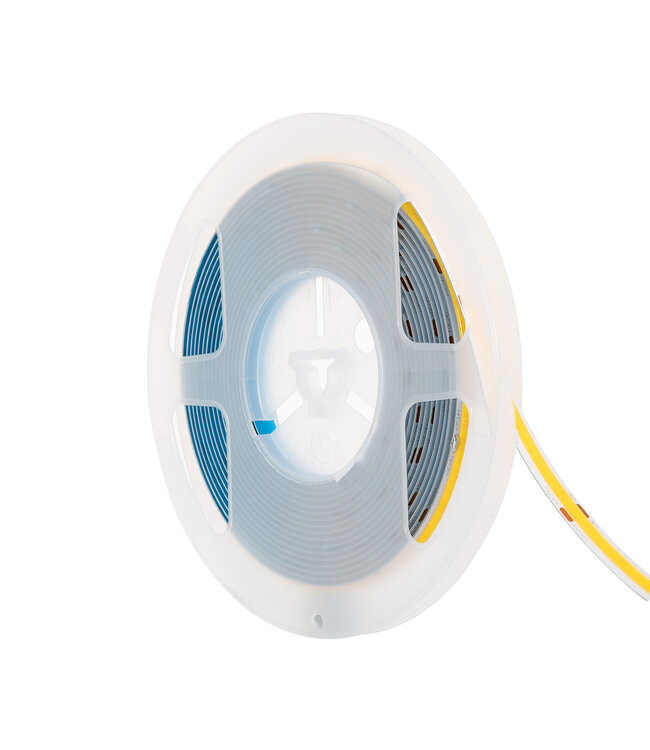 Led Strip ROL 25 Meter COB, 8w/m, 320 led/m, 760Lm/m, 6500K Daglicht wit, CRI90, 12v, IP33, 8mm, 2 Jaar garantie