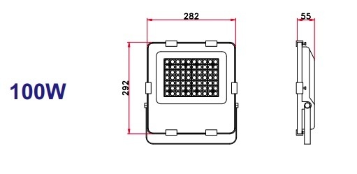 PRO LED Floodlight 100w, 15000 Lumen, Philips Xitanium LED Driver, IP66, 3 Jaar garantie, foto 4 van 6