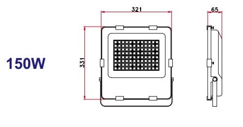 PRO LED Floodlight 150w, 22500 Lumen, Philips Xitanium LED Driver, IP66, 3 Jaar garantie, foto 6 van 6