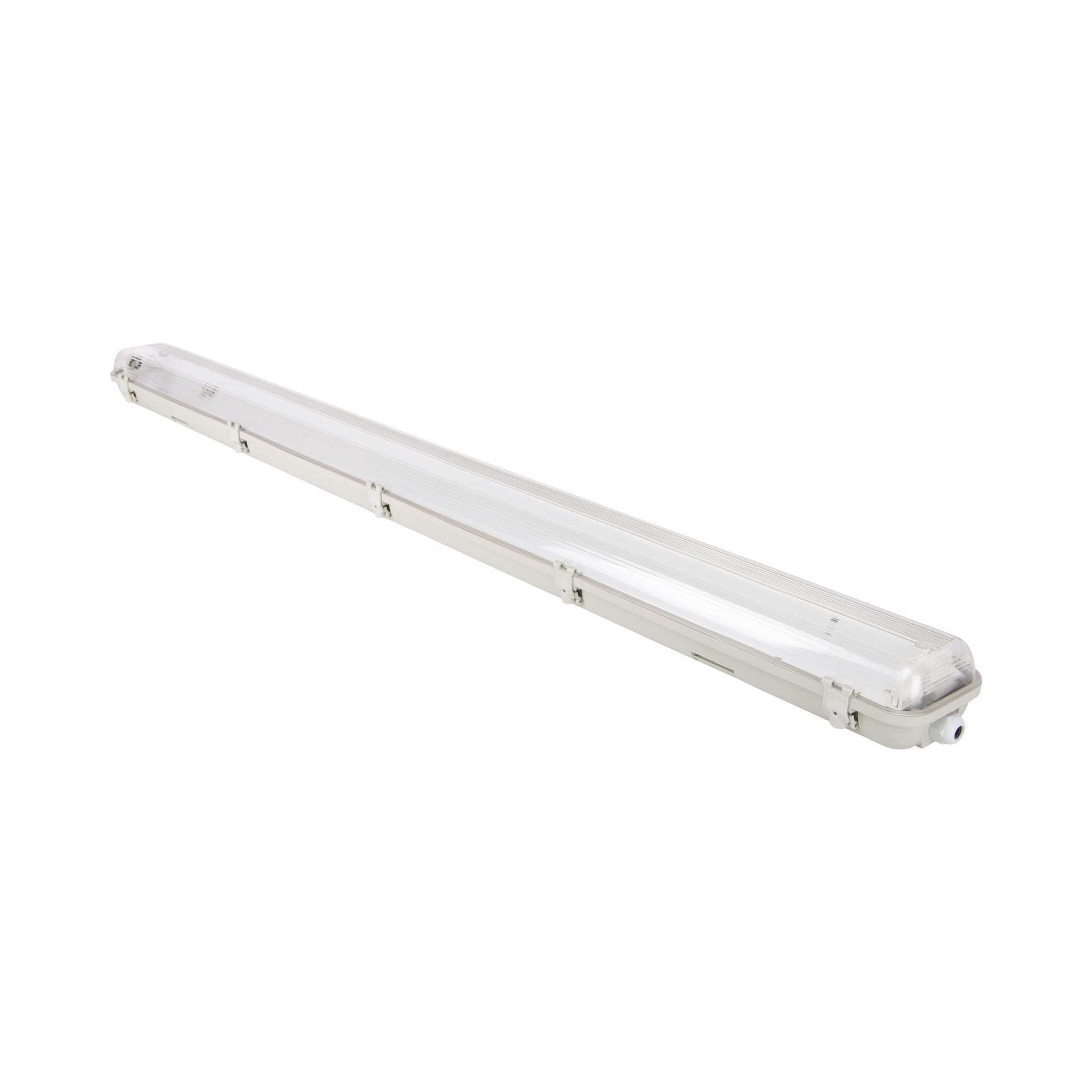 SlimLine LED TL Armatuur 60cm | IP65 | IK08 | Kunststof Sluitclips | Geschikt voor 2 LED Buizen, foto 4 van 6