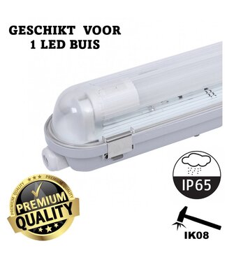 ProLine LED TL Armatuur 150cm | IP65 | IK08 | RVS Sluitclips | Geschikt voor 1 LED Buis