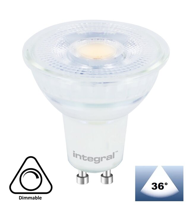 GU10 LED Spot 3,6w, 400 Lumen, Glas, Dimbaar, Lichthoek: 36°,  2 Jaar Garantie