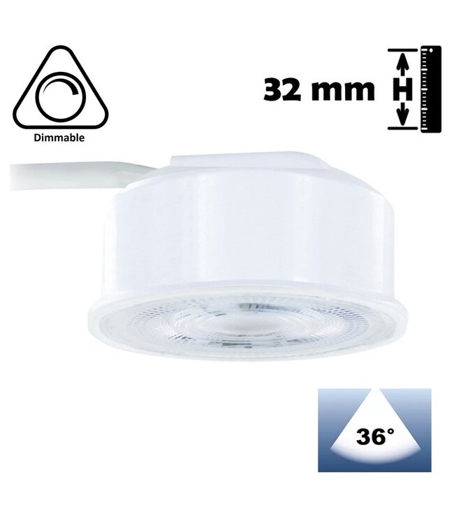 LED Module Evo 3,8w, 410 Lumen, Dimbaar, 230v, Lichthoek: 36°, 2 Jaar Garantie