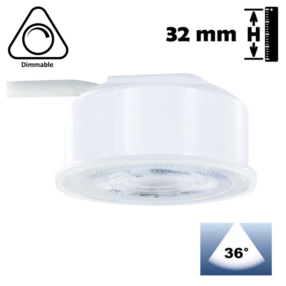 LED Module Evo 3,8w, 410 Lumen, Dimbaar, 230v, Lichthoek: 36°, 2 Jaar Garantie, foto 2 van 6